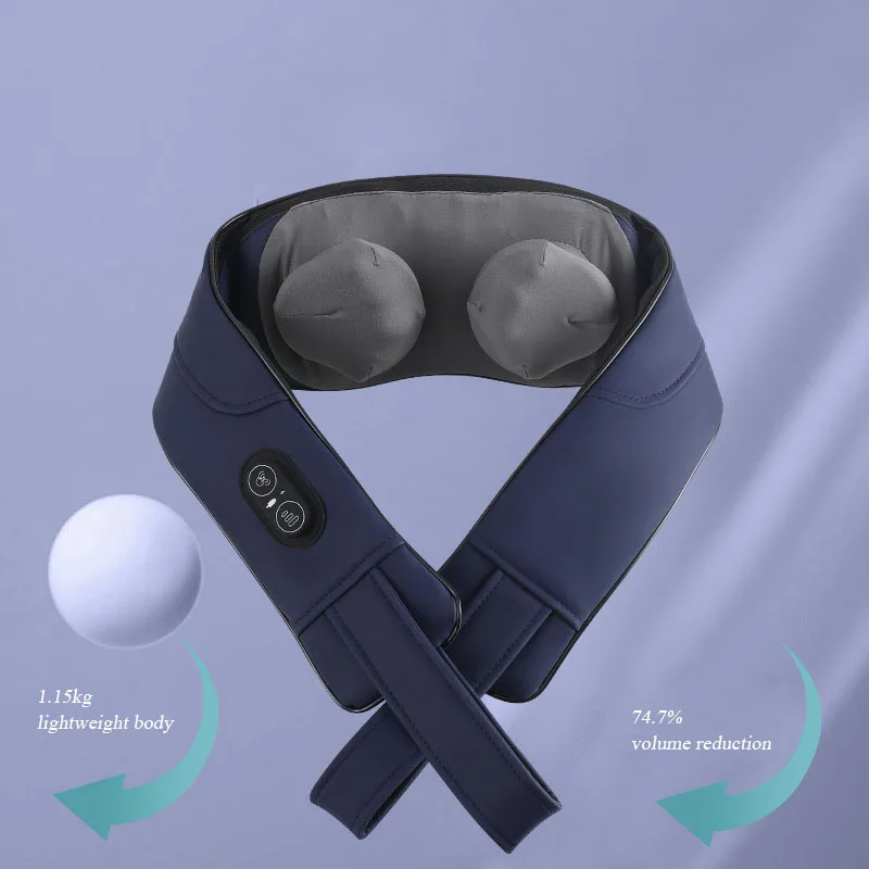 مدلك للرقبة بالأشعة تحت الحمراء قابل لإعادة الشحن ، محاكاة ثنائية الاتجاه ، عجن الصحافة ، ظهر شبه منحرف ، شال تدليك بضغط ساخن