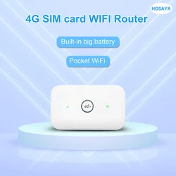 Router 4G Bezprzewodowy modem Wi-Fi Lte Router z kartą SIM Kieszonkowy hotspot MIFI Wbudowana bateria Przenośny WiFi