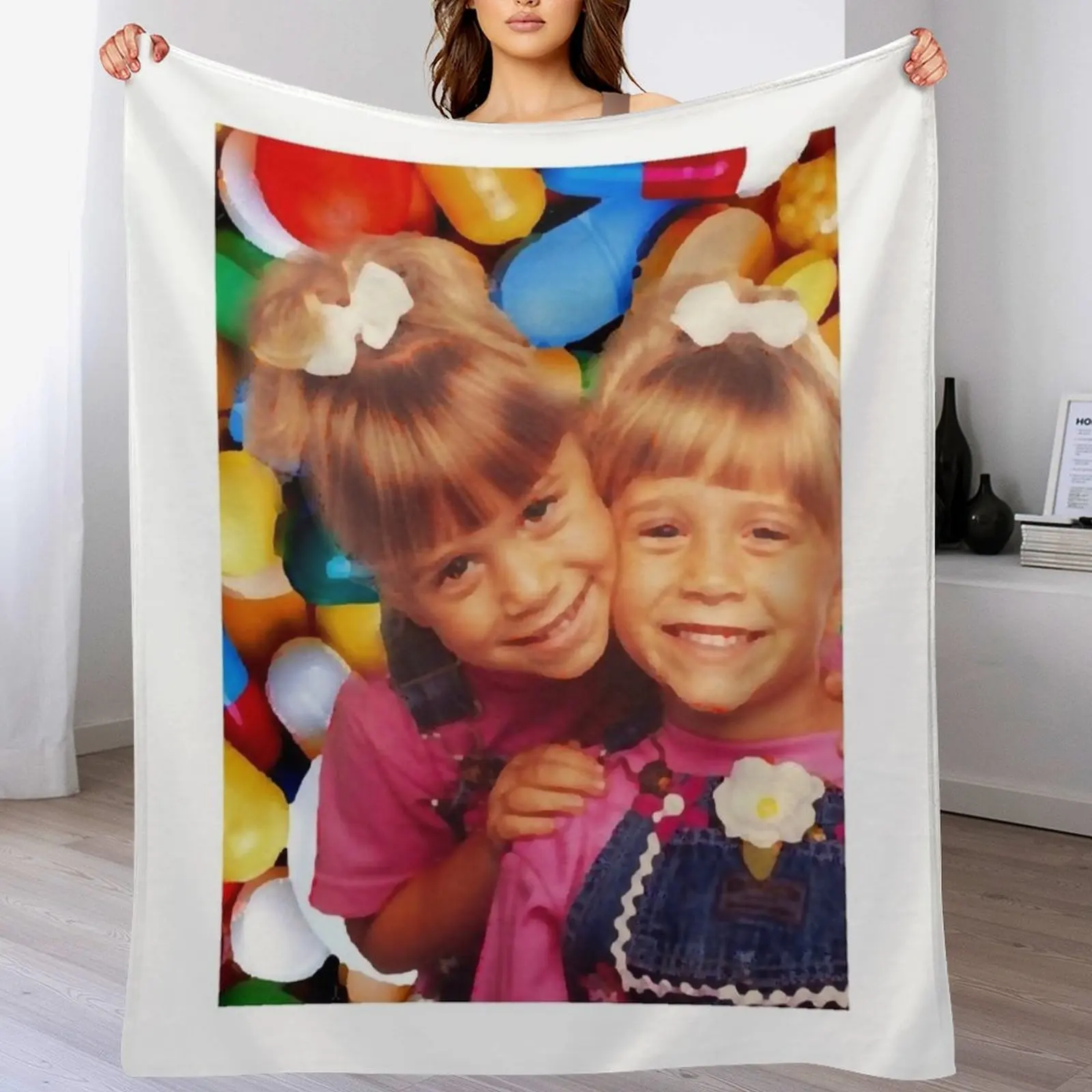 

Pills and The Olsen Twins Graphic Throw Blanket