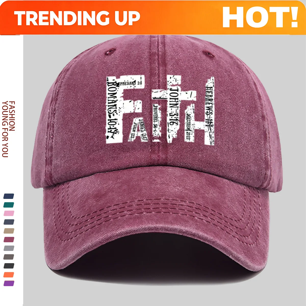 Customization 1pc 1pcs Religious Scripture Themed Baseball Cap & Duckbill Hat Suitable For Outdoor, Travel, Cycling, Daily Wear