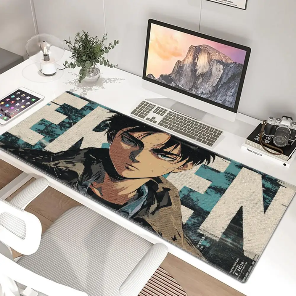 Japan Anime Mousepad PC Gamer Cabinet Keyboard Rug XXL Levi Ackerman Extended Desk Mat Laptop Attack on Titan Mouse Pad Carpet