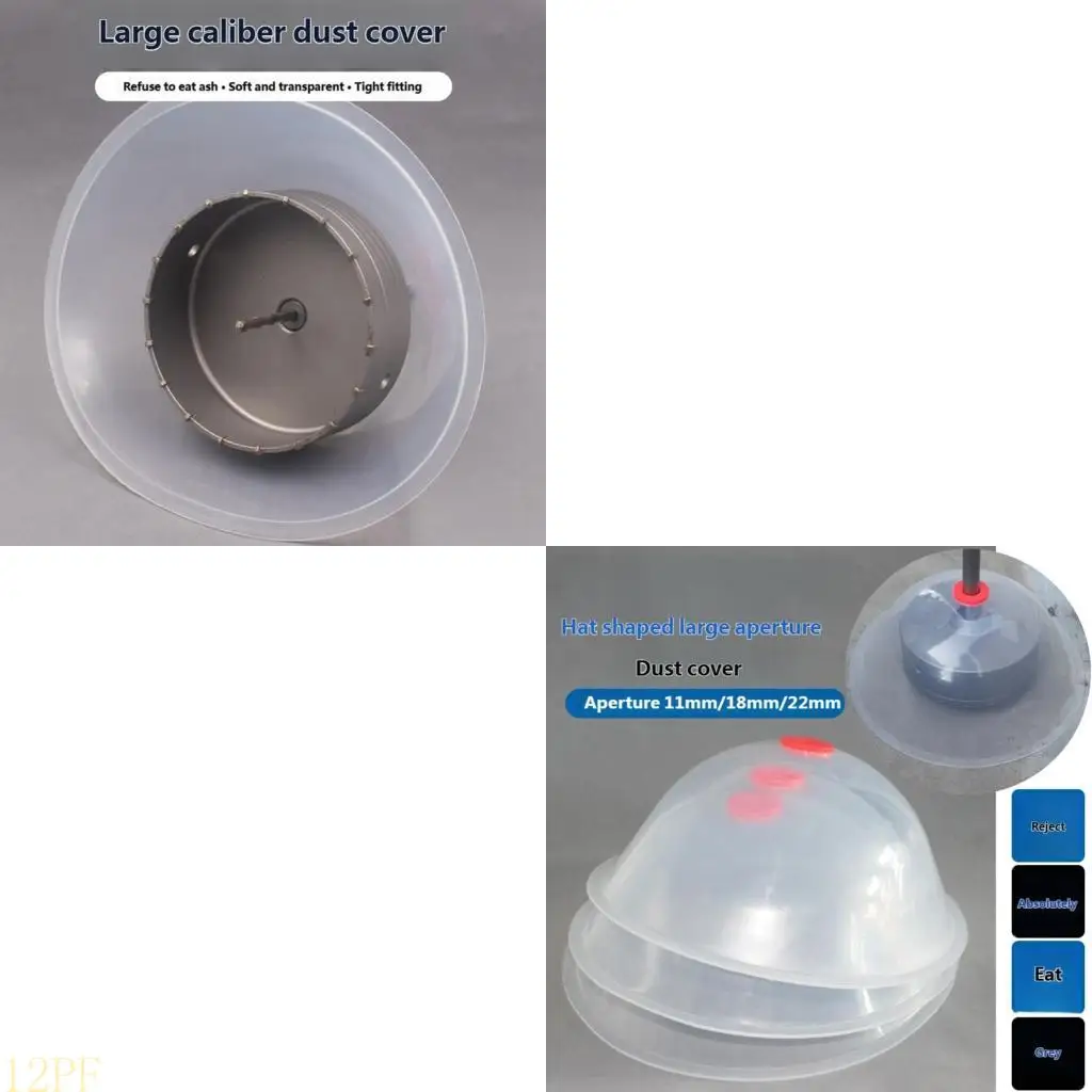 12PF Strong Plastic Hole Cutting Barrier Dust Cover Minimizes Debris During Drilling