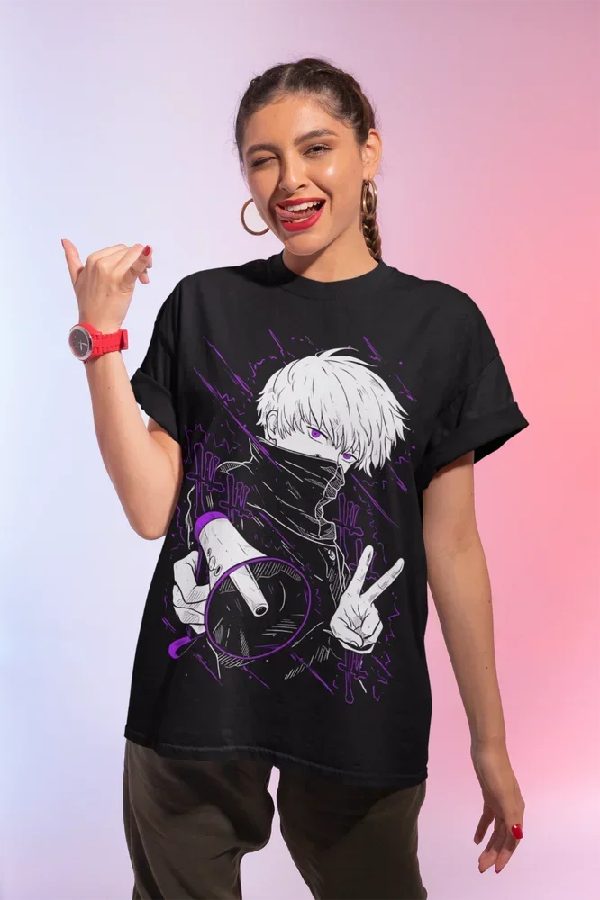 Inumaki Toge Unisex T-Shirt,Jujutsu Kaisen Megumi Anime,Satoru Gojo Soft Tee