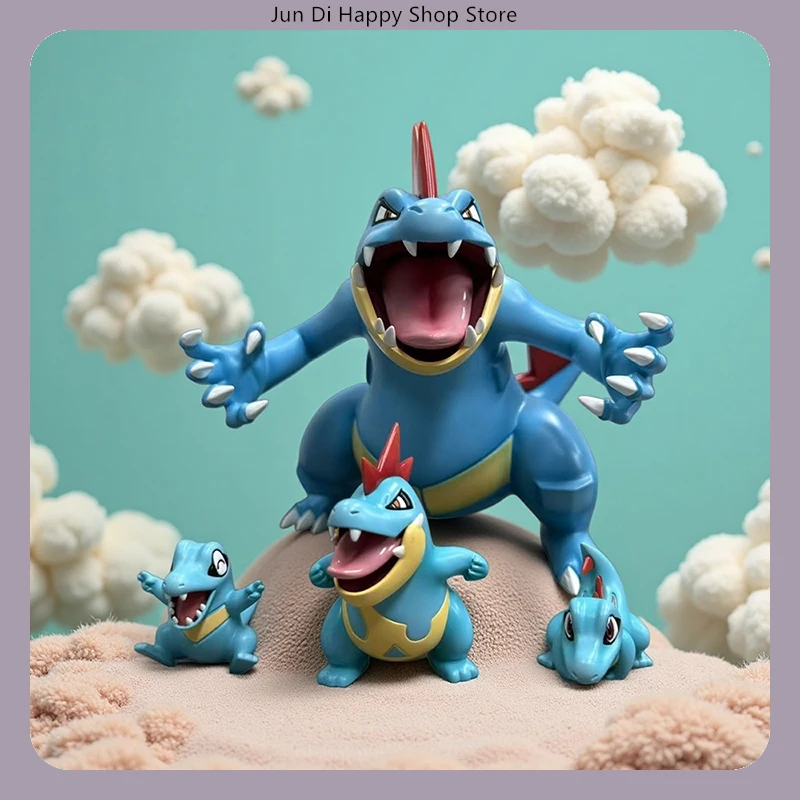 Totodile Evolution Set Anime Figur Modell Statue Sammlung Desktop Dekoration Ornament Spielzeug Geschenke für Fans