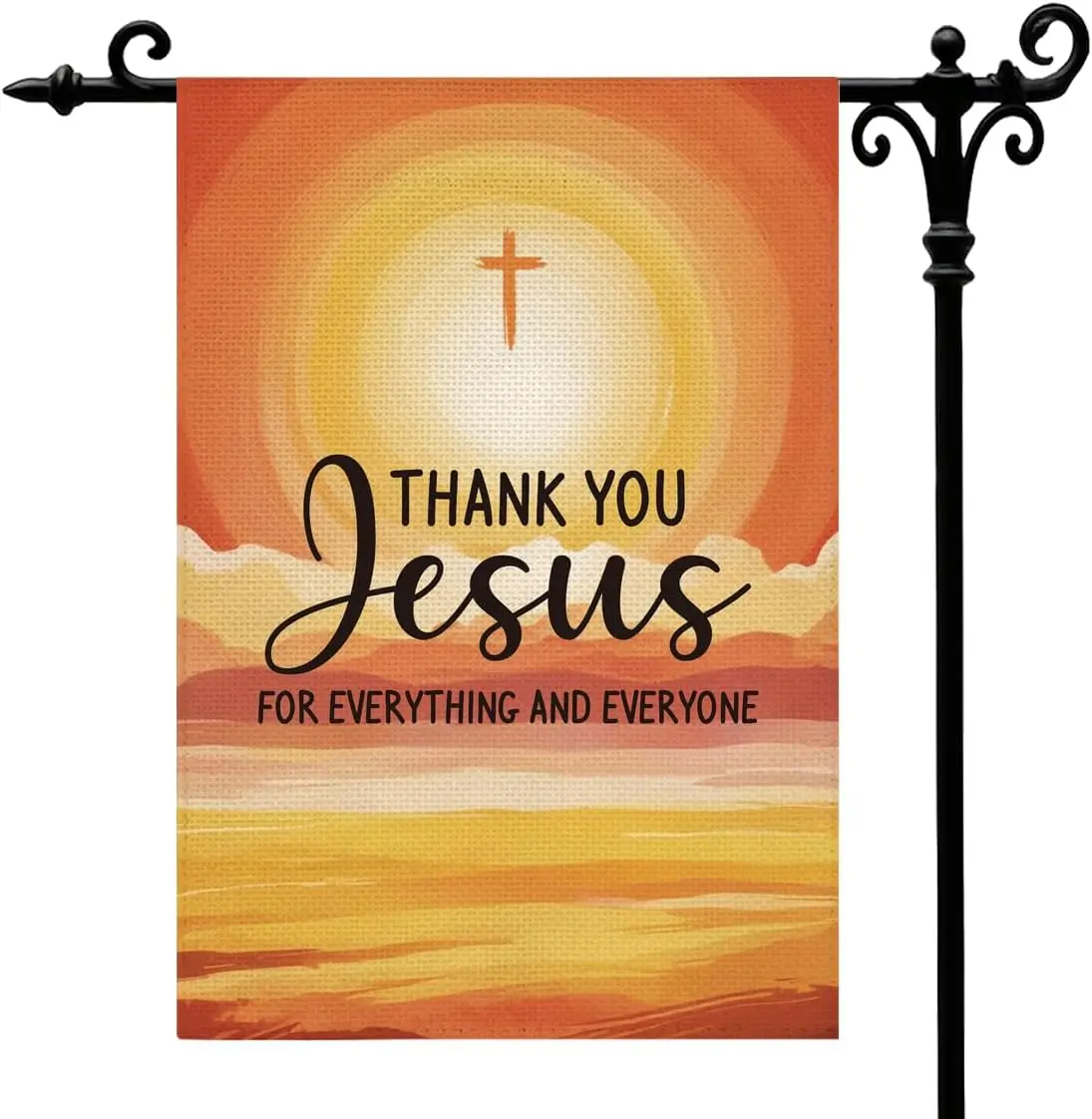 Christian Garden Flags For Outside Thank You Jesus For Everything And Everyone Double Sided Yard Flag Christian Decorative H IIX