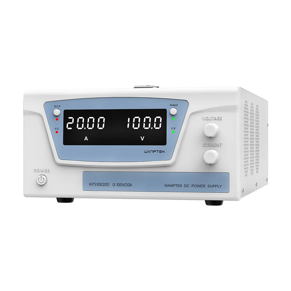 Host communication interface RS232 High Power Power Supplies KPS10020D 0~100V 0~20A 2000W lab power supply