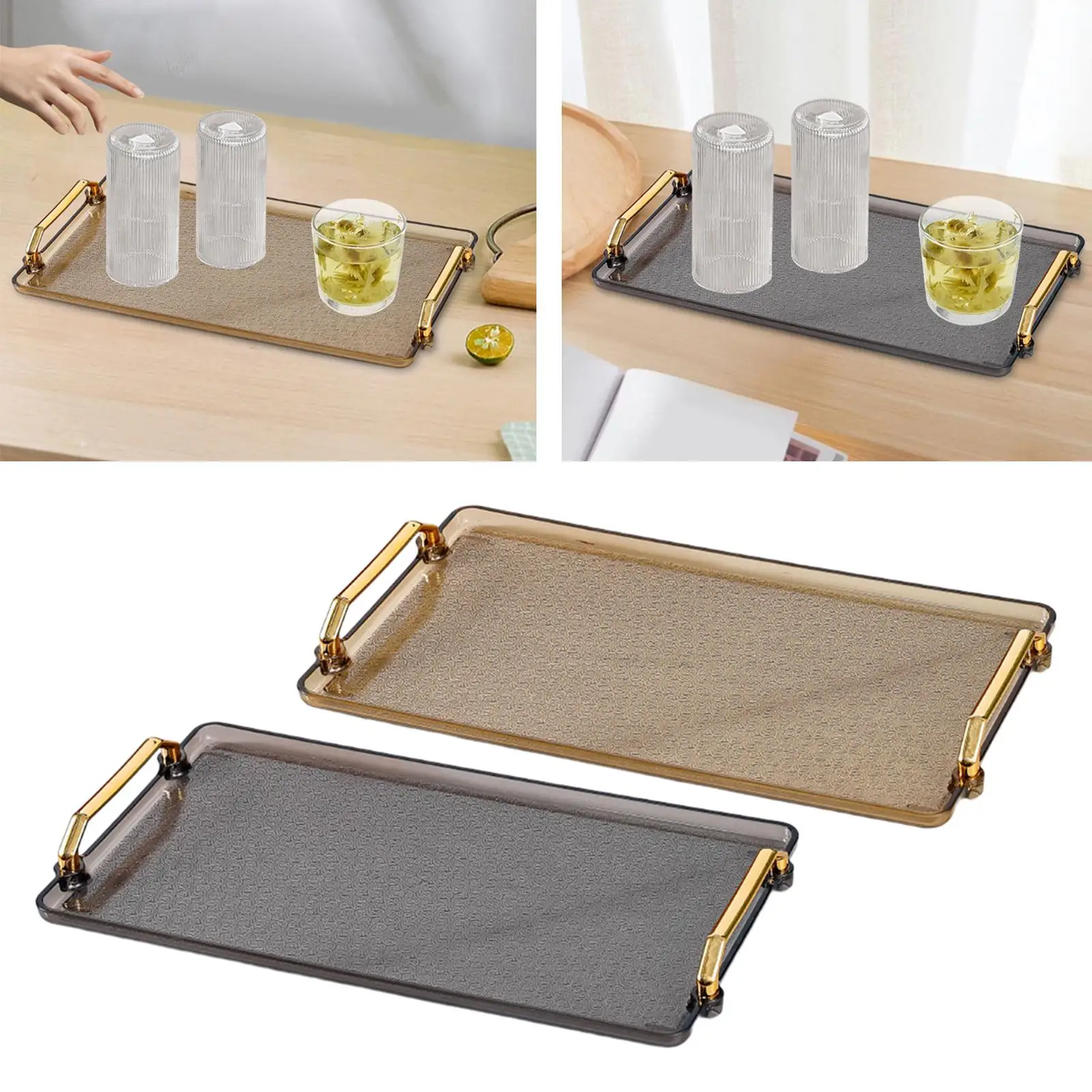 Vanity Tray Dish,Serving Tray Display Table Centerpiece Cake Storage Organizer Plate for Breakfast Bedroom Guest Room Eating