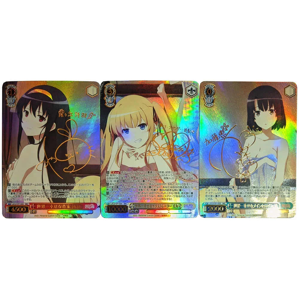 Anime Weiss Schwarz DIY ACG Boy Games Toys Collectible Cards Christmas Birthday Gift Misaka Mikoto Yuzuriha Inori Yuuki Asuna