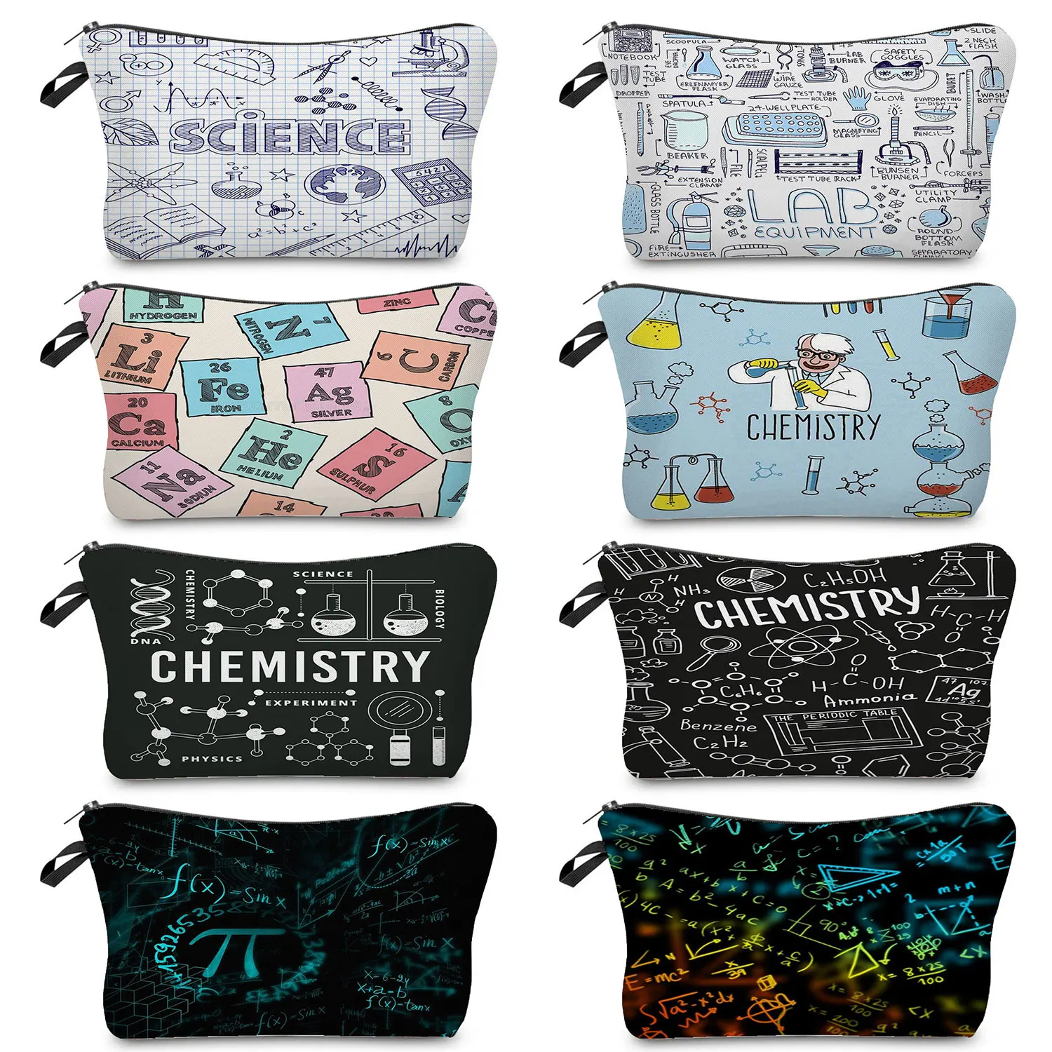 Natural Science Printed Pencil Bag School Student Mini Stationery Bag Outdoor Travel Child Portable Storage Bag Teacher Gift Bag