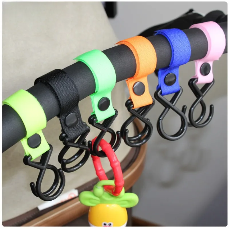 Baby Stroller Double Loop Buckle Hook Baby Safety Baby Stroller Umbrella Car Nylon Webbing Combination Hook