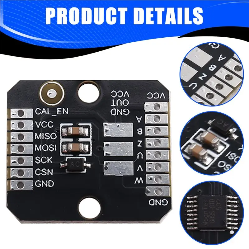 [NEW A09R!】 MT6835 Magnetic Encoder Module 21BIT SPI/PWM Interface Brushless Motor Sensor Replaces AS5048
