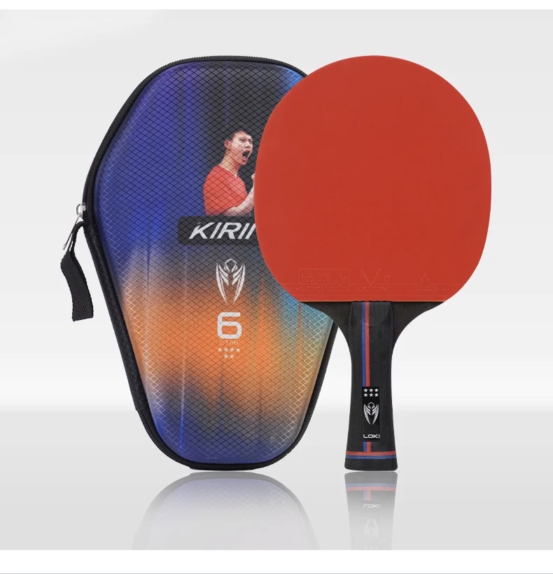 

LOKI K6 Профессиональная ракетка для настольного тенниса с лезвием из углеродного волокна и резина ITTF (варианты хвата FL/CS)