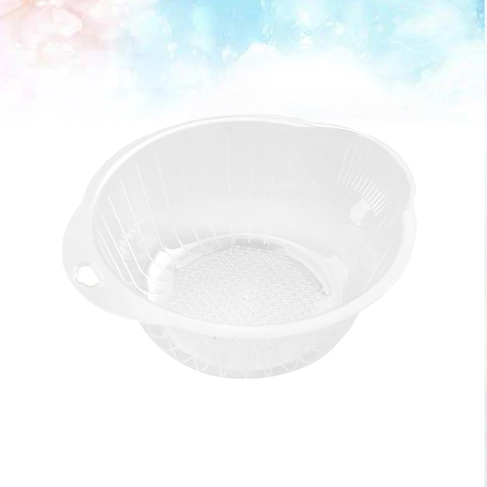 

1pc Rice Washing Basins Multifunctional Plastic Sieve Set Hollow Non-Hollow Design Rustproof Waterproof Kitchen Tool For