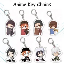 Acrylic Key Chains Anime Peripherals Dazai Osamu Ryunosuke Akutagawa Nakahara Chuuya Fashion Jewelry Cosplay Costumes DIY Props