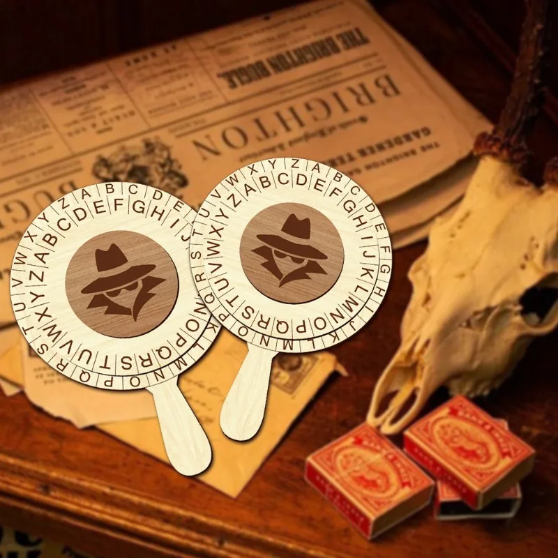 Creative Detective Spy Decoding Wheel Escape Room Decryption Password Disk Holiday Party Game Props Halloween Christmas Gift