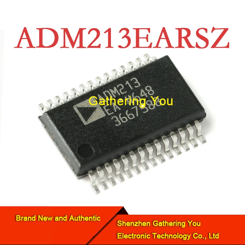 ADM213EARSZ SSOP28 RS-232 interface integrated circuit Brand New Authentic