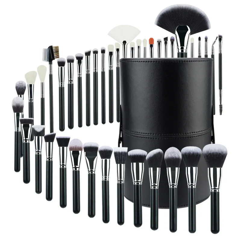 40 Brocha de maquillaje Traje avanzado Fundación Colorete Contorno Sombra de ojos Ceja Delineador de ojos Brocha de maquillaje con