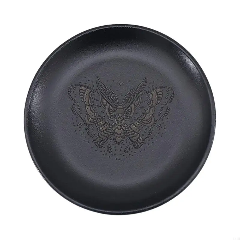 

Candlestick Round Plate Ritual Tray Holder Incenses Burners Home Decoration Jewelry Crystal Storage Tray