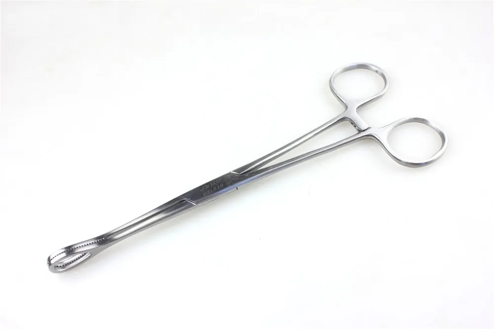 JZ medical Otorhinolaryngology instrument oral cavity 304 stainless steel Tonsil sponge forcep Oval Pliers 18cm Dressing clamp