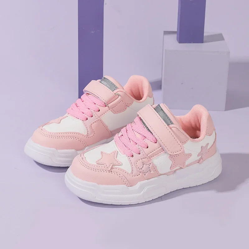

Children's Sports Shoes 2024 Spring and Autumn New Boys Fashion Casual Shoes Boys Star Sneakers Girls Casual Cute