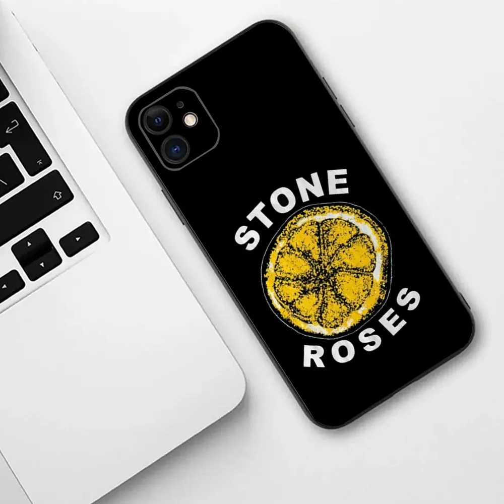 Band The S-Stone  R-RosesS Phone Case For iPhone 16,15,14,13,12,11,Plus,Pro Max,XS,X,XR,SE,Mini,8,7 Soft Silicone Cover