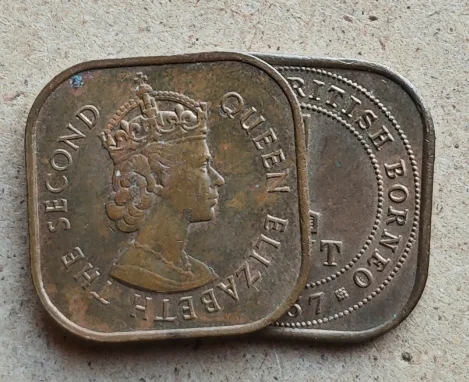 مجموعة العملات التذكارية لملائيا إليزابيث البريطانية مقاس 20 مم من النحاس الإصدار الأصلي