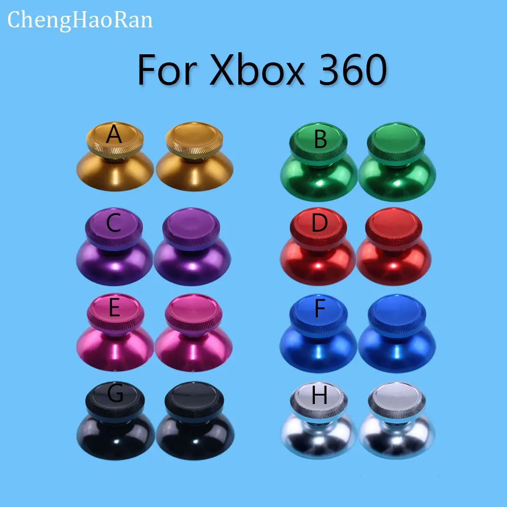 1 pair 3D Metal Joystick Grip Cap Analog Thumb Stick Cover  For 8 colors Xbox 360 Gamepad Controller Thumbstick repair