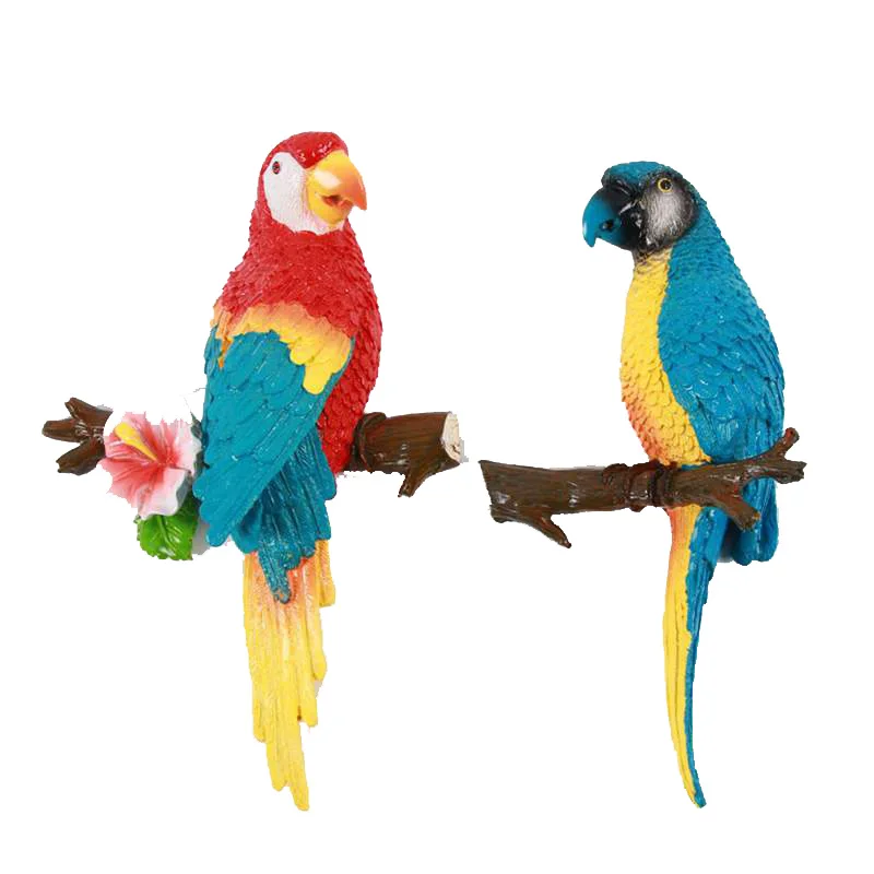 Wall Hanging Bird Macaw Parrot On Wall Decoration House Pendant Resin Home Decoration Accessories Home Decor Garden Decoration