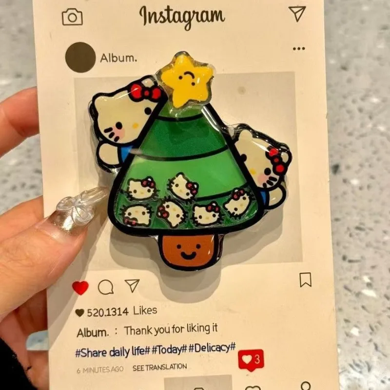 Hallo Kitty Telefon Stehen Nette Frauen Zubehör Weihnachten Baum Spielzeug Puppe Airbag Stehen Desktop Ornament Kawaii Mädchen Geschenk Großhandel