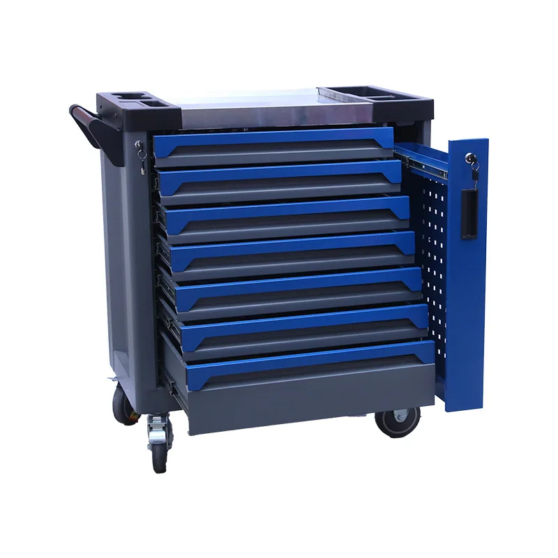 Competitive Price of Garage Tool Cabinet Metal Drawer 7 Drawers Tool Trolley/Tool Cabinet/Rolling Tool Cart With Tools Set