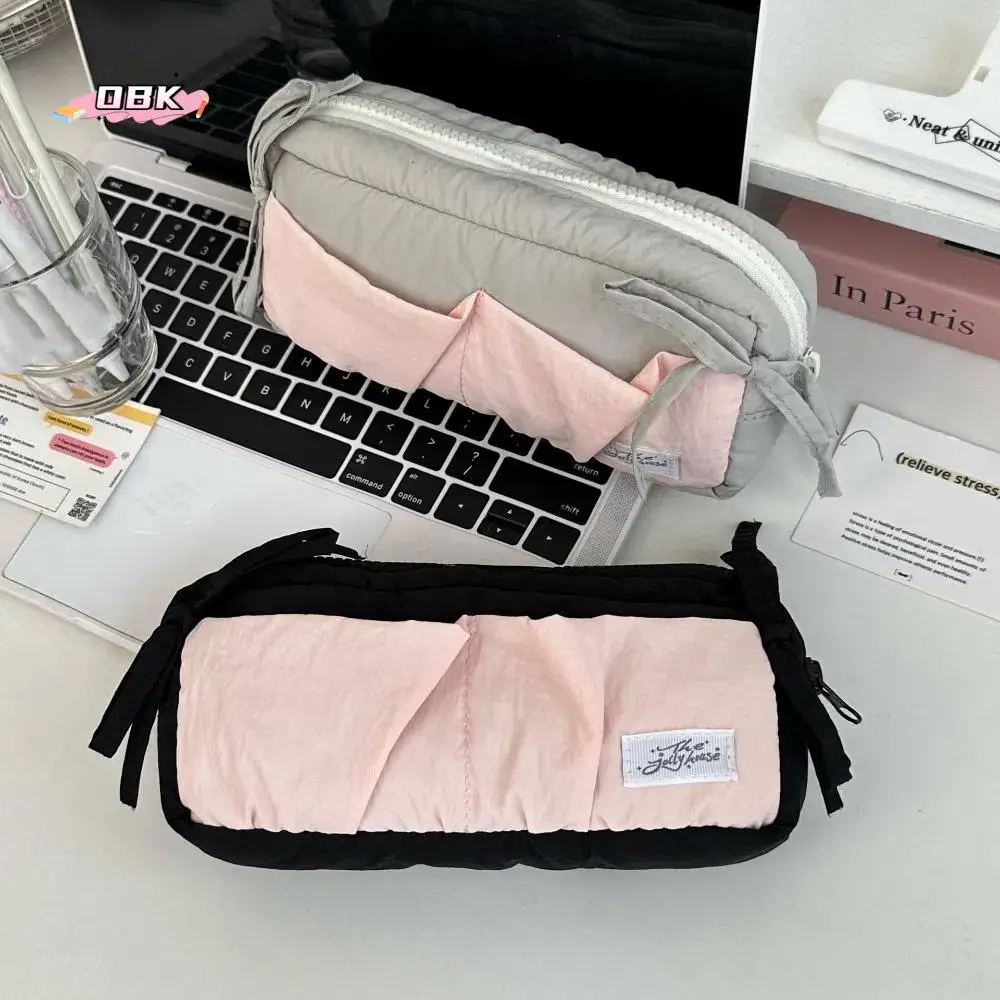 

Bowknot Y2K Bow Stationery Bag Desktop Storage Large Capacity Korean Pencil Case Y2K Ins Cosmetics Card Pen Ins Pencil Pouch