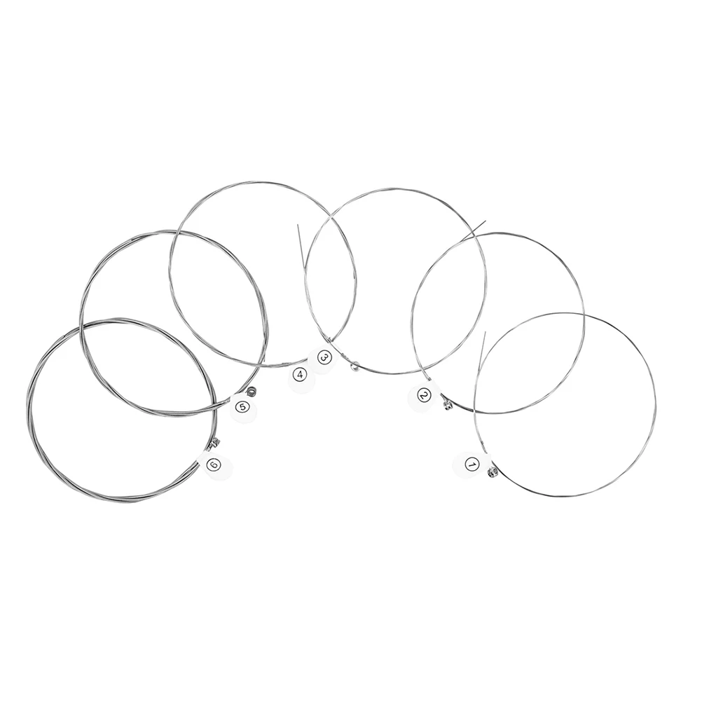

6pcs Electric High Carbon Steel Core Durable Replacement Accessories Metal Guitarists Tension Tested Clear Sound Resonant