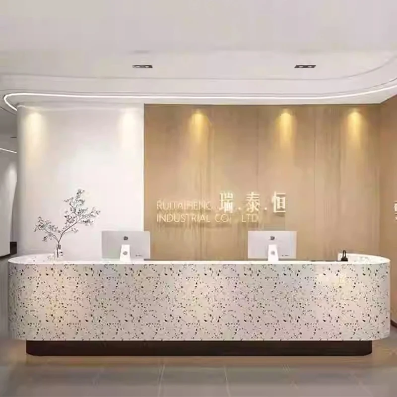 Executive Minimalistische Empfangstheken Nail Company Beste einfache Willkommens-Empfangstheken Beauty Modern Bureau Commercial Furniture