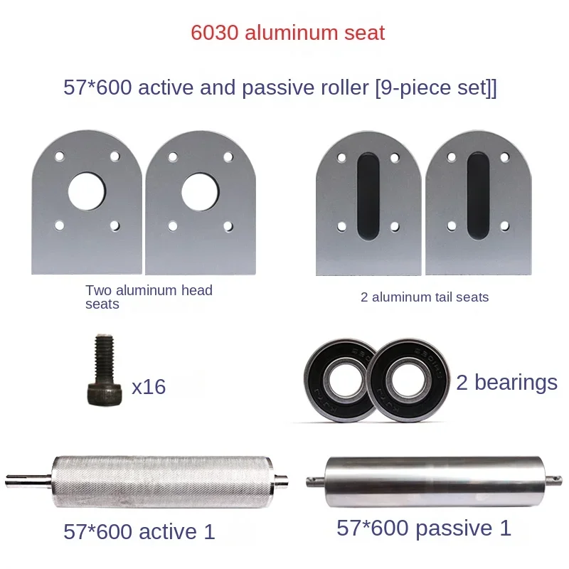 FOR 3060 Conveyor Belt Accessories Full Set Aluminum Seat Tensioner Head and Tail Fixed Seat