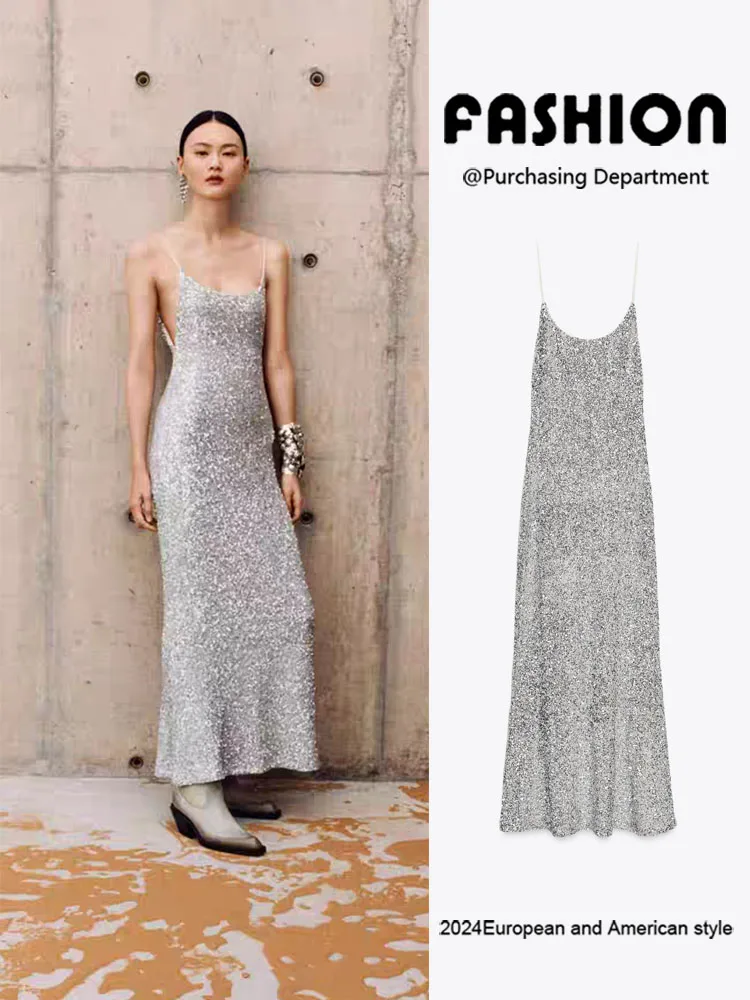 

Ele Beaded Strapl round Ne Gown New Summer Collection High Waist Long Dr for Banquet Ocns No Sve Formal Wear