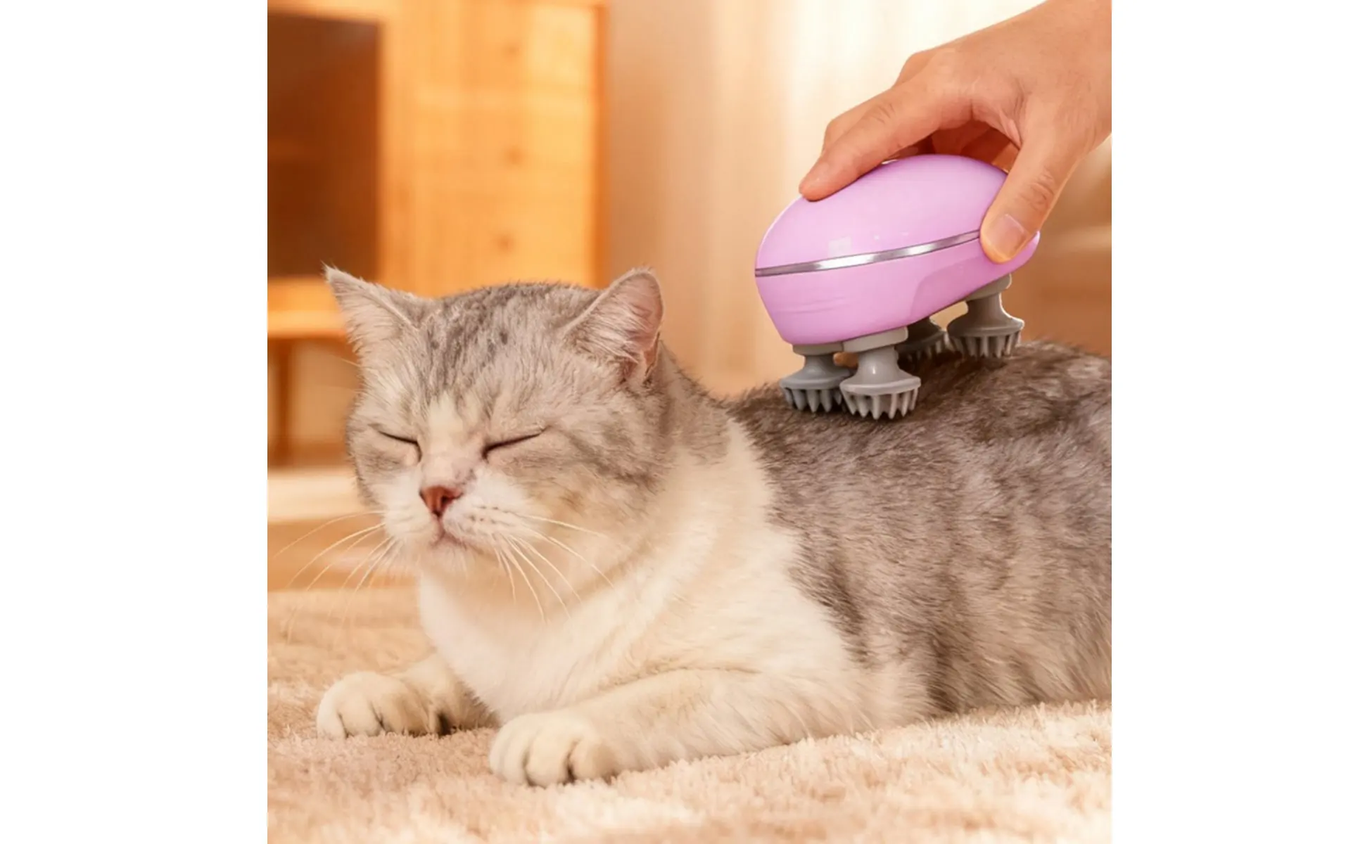 Pet Head Massager Multi-Function Electric Pet Massager Head Massage Tool Tangletangle-Free Wellness Device Portable