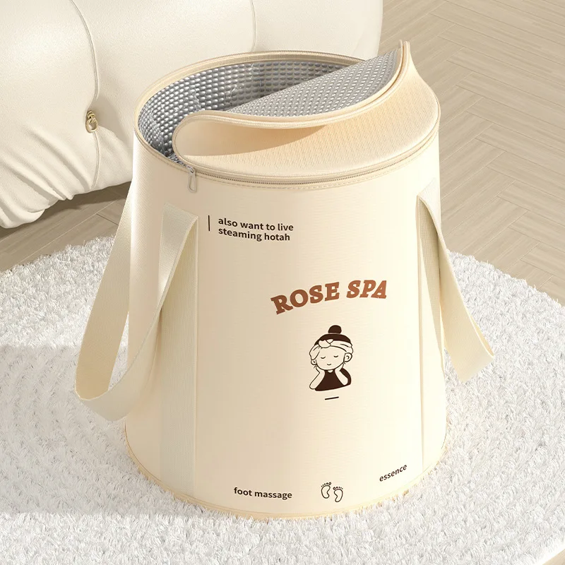 2024 New Foldable Anti-Leak Foot Washing Bag Outdoor Travel Insulation Type Foot Bath Basin Large Capacity Foot Soaking Bucket