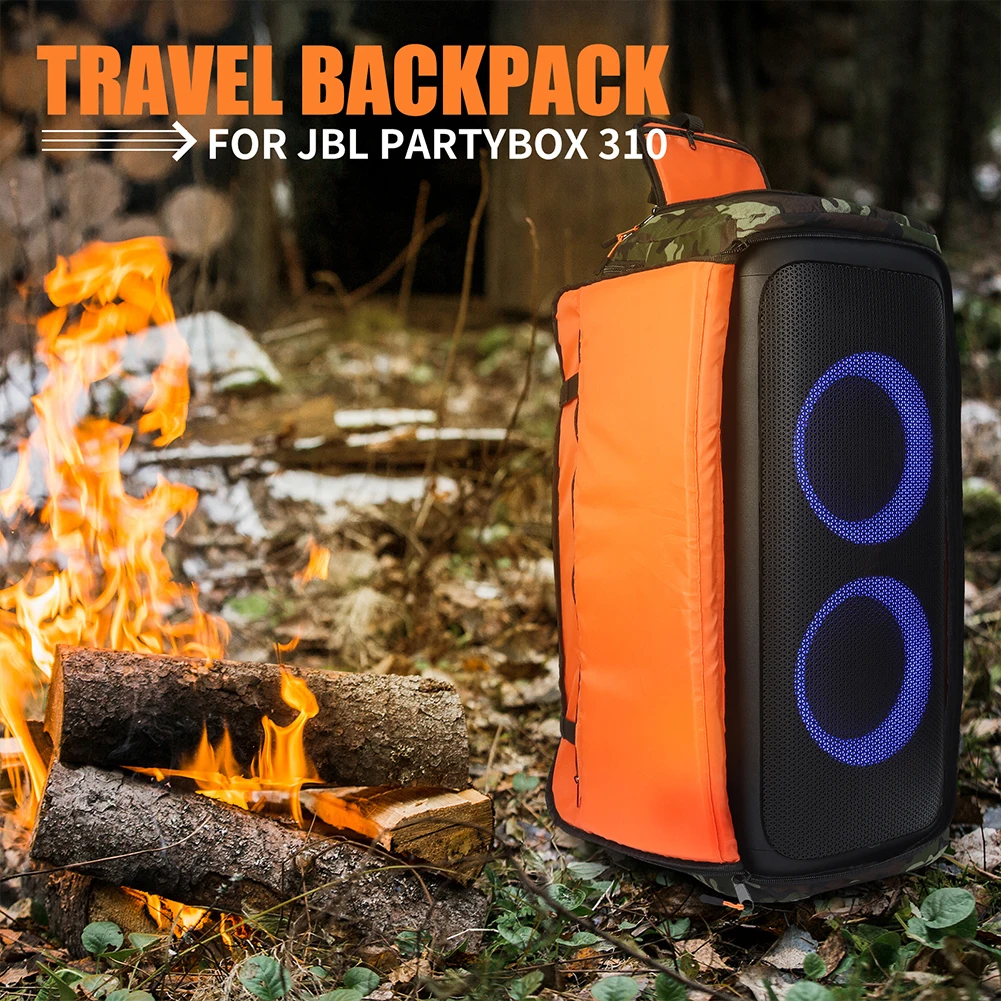 Sac à dos de voyage pour JBL Partybox 310, grande capacité, pliable, étanche, haut-parleur Bluetooth, sac de rangement, accessoires