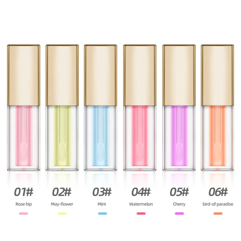 植物性リップオイルグロス ヴィーガンメイク プライベートラベル カスタムロゴ 卸売 ナチュラルリップケア 保湿 シャイニー ガラスのような仕上がり