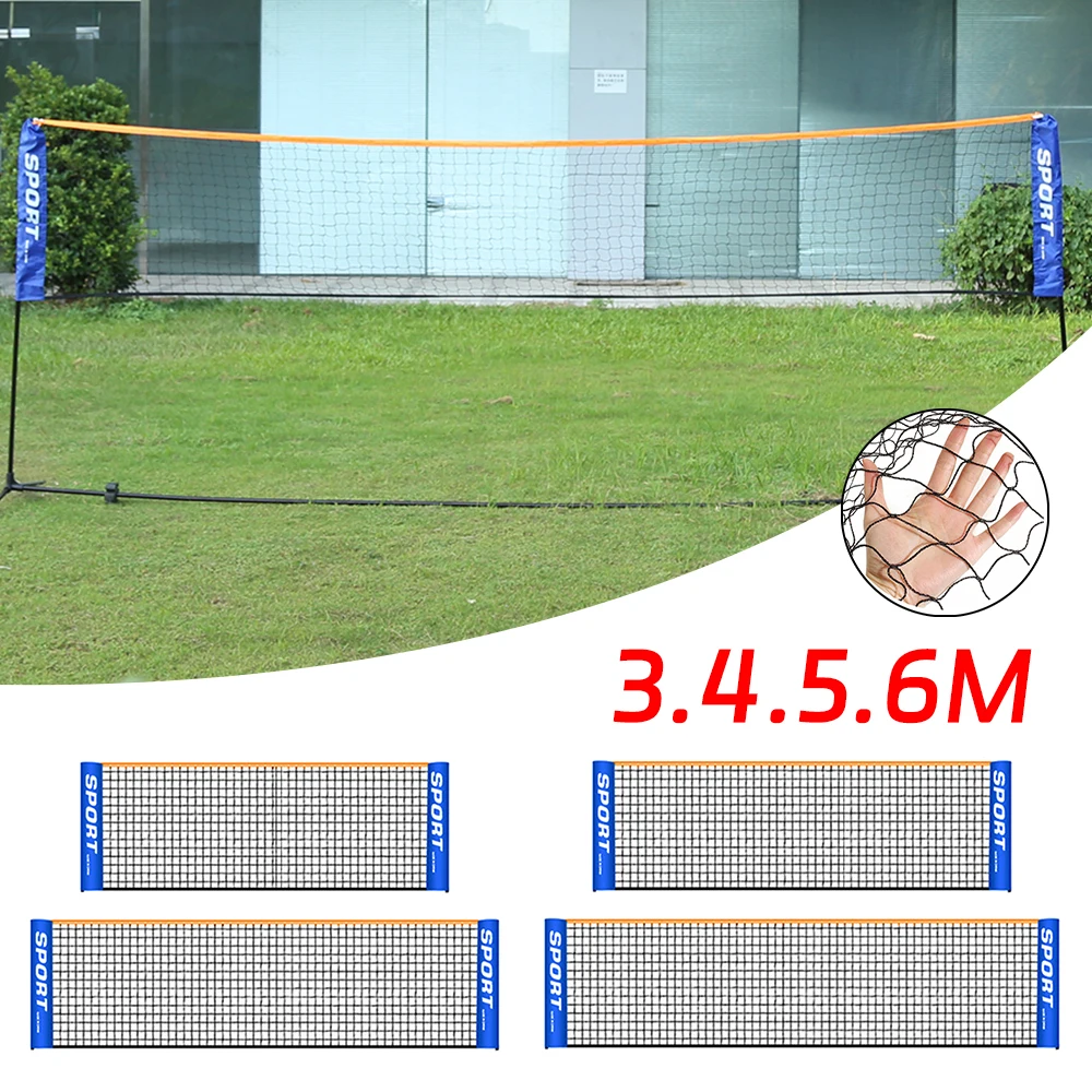 3.1/4.1/5.1/6.1m Standard Badminton Net Portable Tennis Volleyball Net Outdoor Sports Training Net Professional Sports Accessory