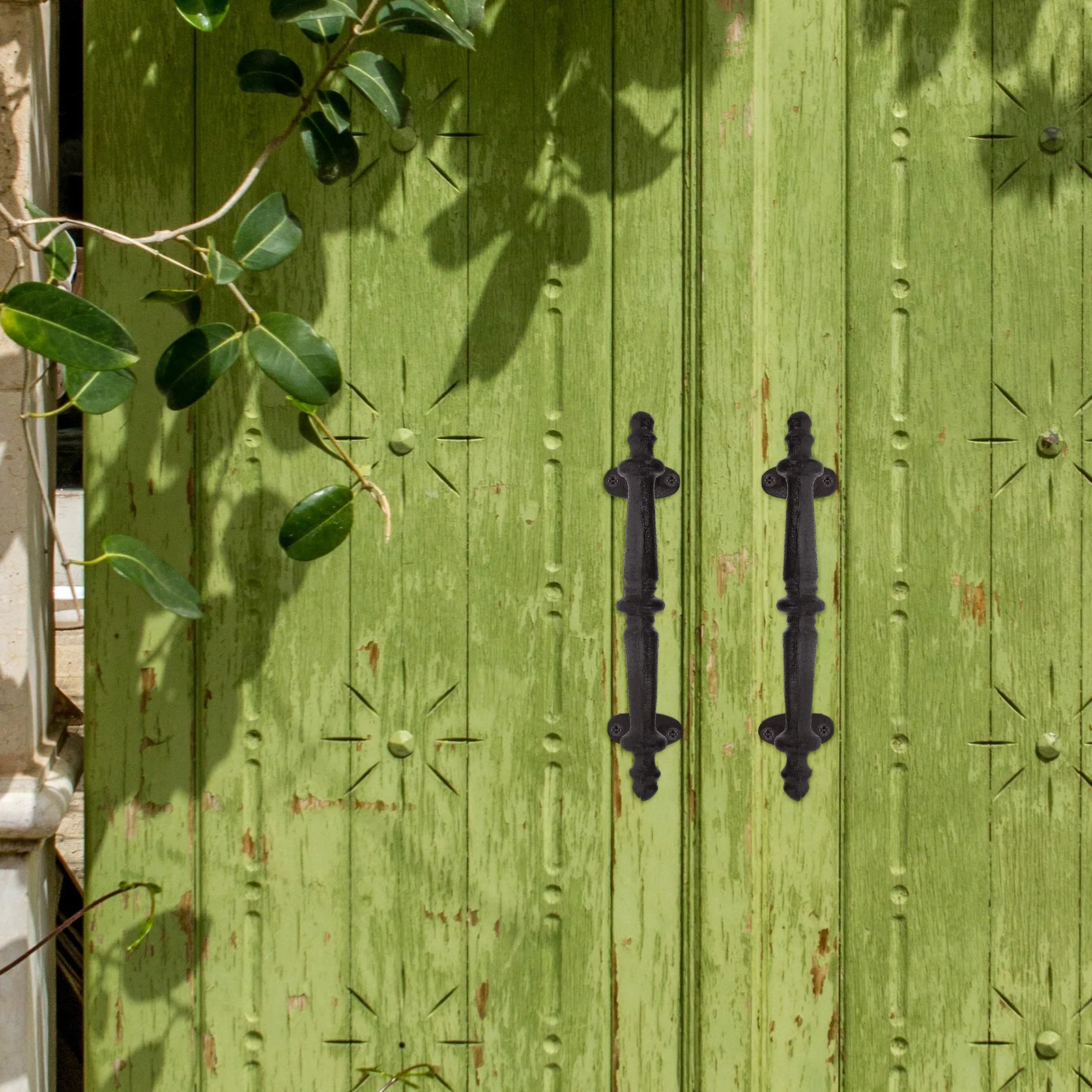 

Cast Iron Door Handle Vintage Pull for Outdoor Garden Gate Wooden Fence Shed Barn Doors Door Handles Knobs Handles