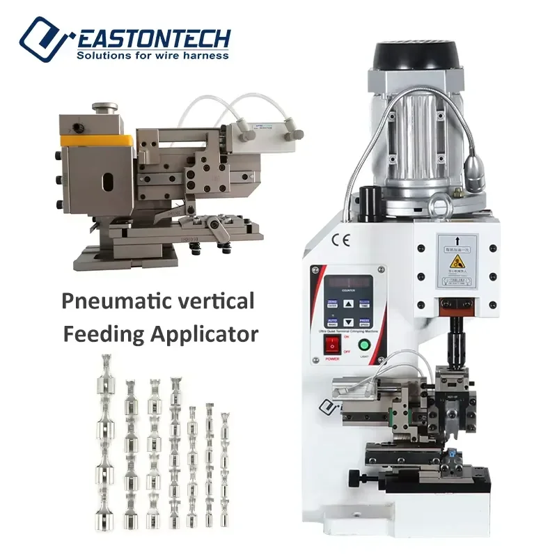 CE Certificate Servo Motor Cable Manufacturing Equipment EW-5540 Automatic Wire Sheath Stripping & Crimping Machine for