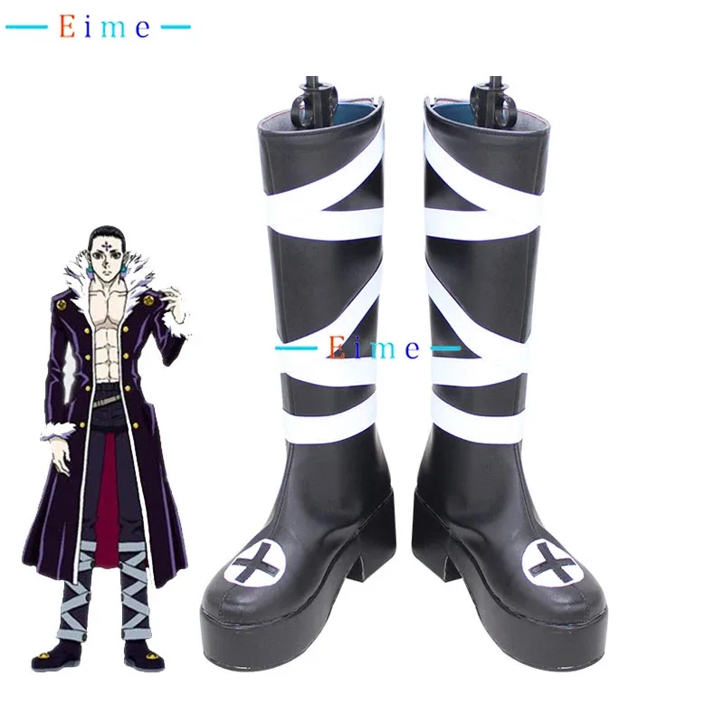 Sepatu Kulit PU Chrollo Lucilfer Sepatu Karnaval Halloween Aksesori Anime Alat Peraga Cosplay Dibuat Sesuai Pesanan yi;4