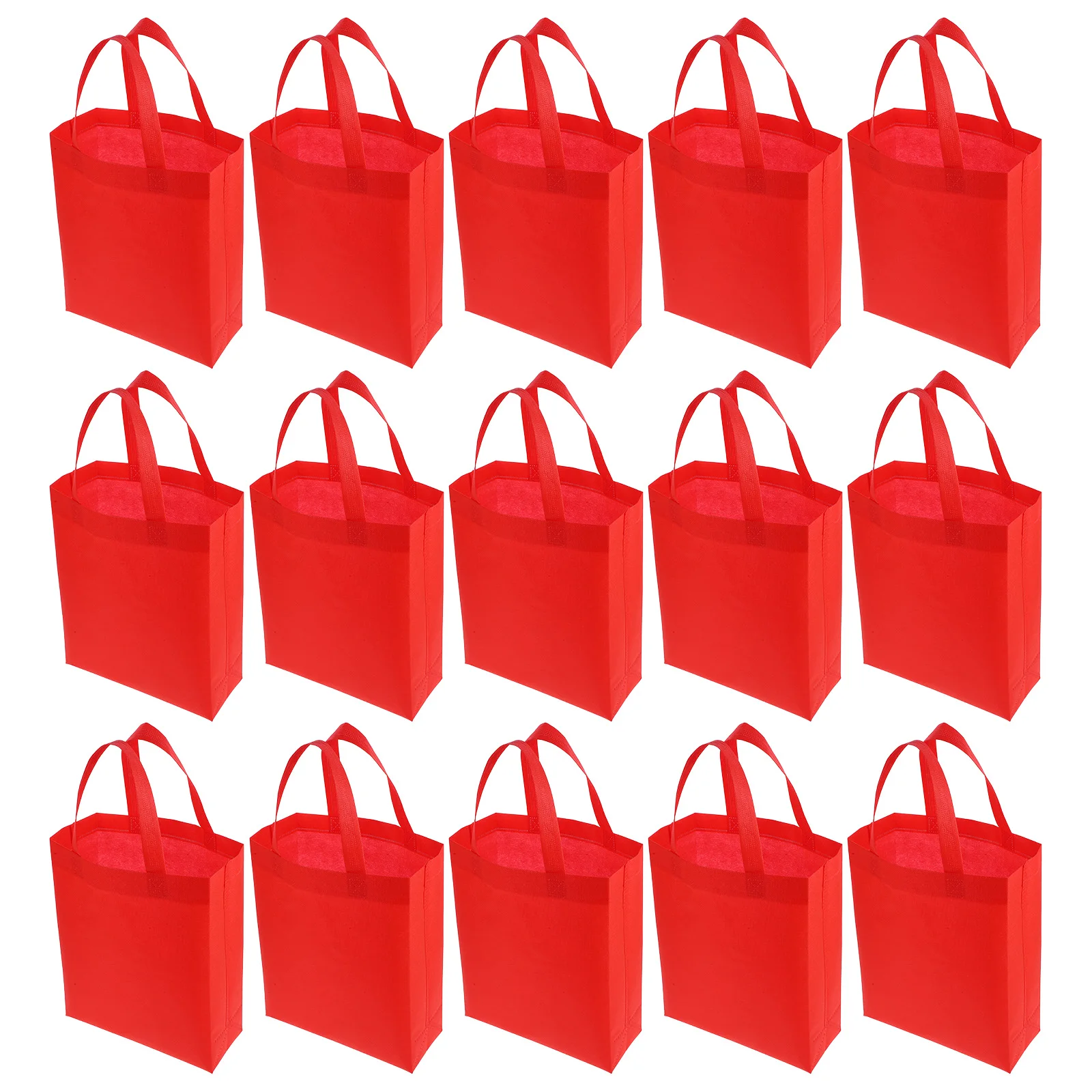

30 Pcs Woven Tote Bags Yellow 25x30x10 Shopping Travel Handle Bags Home Storage Gift Bag Home Shopping Tote Multipurpose