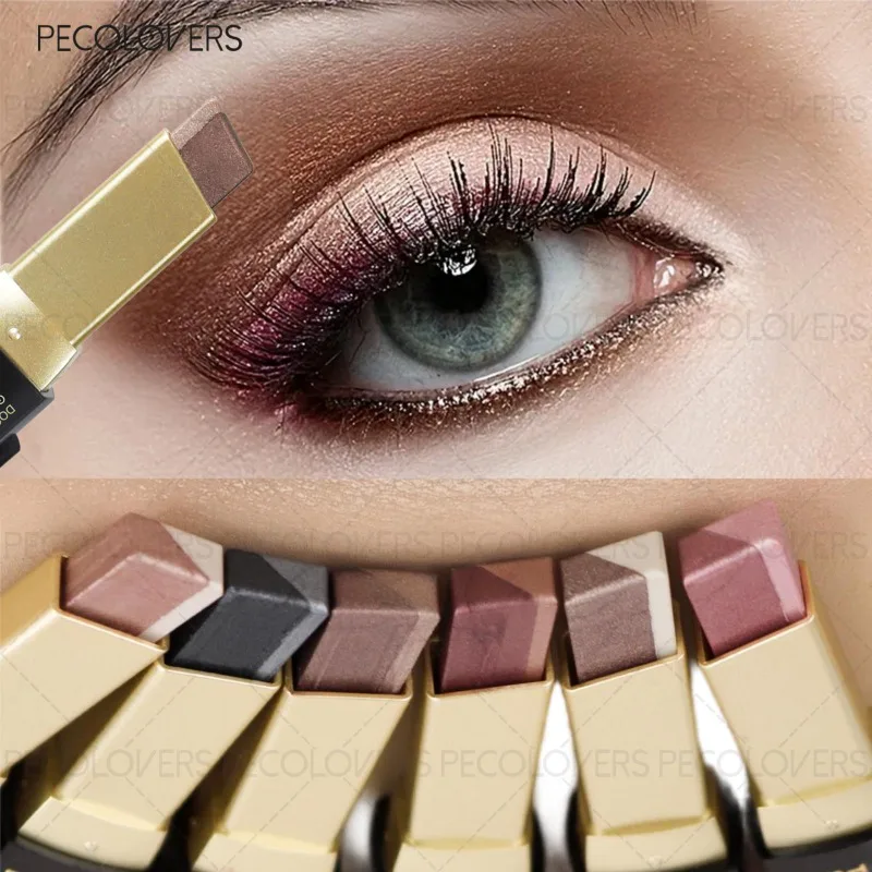 عصا ظلال عيون بلونين، تفتيح العين، ظلال عيون كسولة، تدوم طويلاً وطبيعي، مقاومة للماء، مستحضرات تجميل للعين