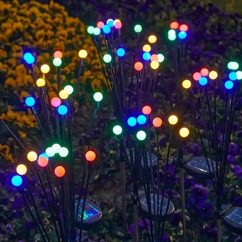 2/4 Stuks 10Leds Solar Tuinverlichting Vuurvlieg Vloerverlichting Buiten Led Verlichting Tuin Decoratieve Balverlichting Voor Tuin Outdoor Decor