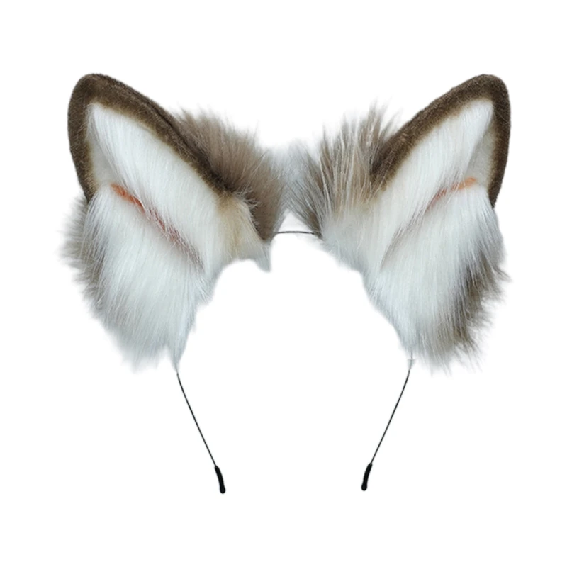 Headband Wolf Ears Hair Hoop Party Headpiece Cosplay Costume Prop N58F