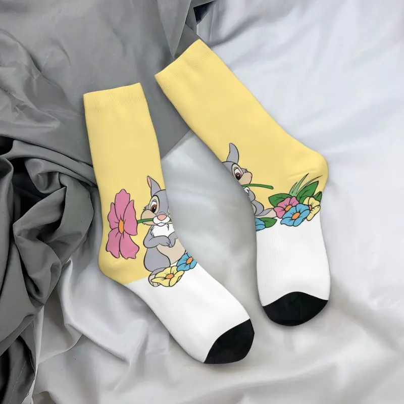 Custom Harajuku Cartoon Bambi Anime Socks Men Women Warm 3D Printing Sports Football Socks