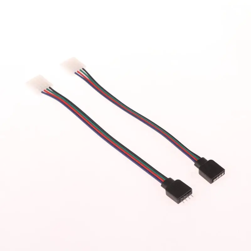 جديد 1/5 قطعة 4 موصل موصل ل RGBW شرائط ليد 16.5 سنتيمتر RGB 4 دبوس LED قطاع موصلات الضوء قطاع إلى محول الطاقة
