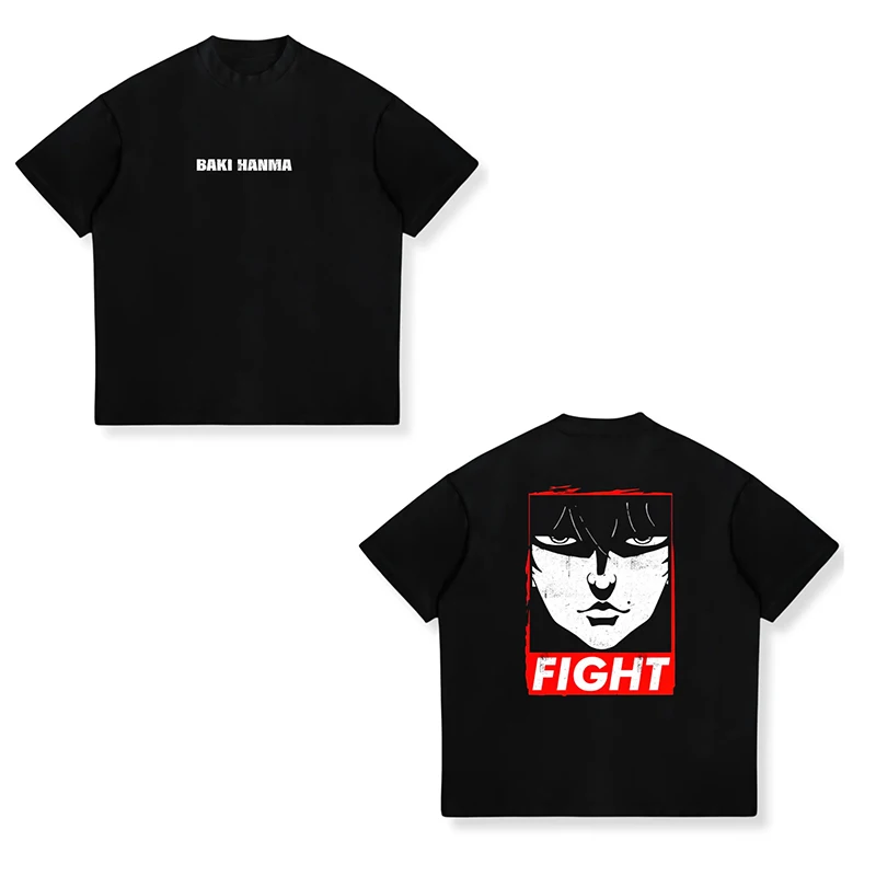 

Youth Fashion Clothing Cartoon Anime Graphic Print Pure Cotton T-shirt Men's Round Neck Fashion Matching Women's Street Wear